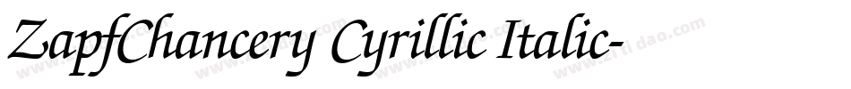 ZapfChancery Cyrillic Italic字体转换